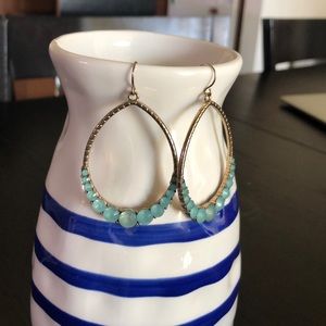 Robin’s Egg Blue Stone Teardrop Earrings